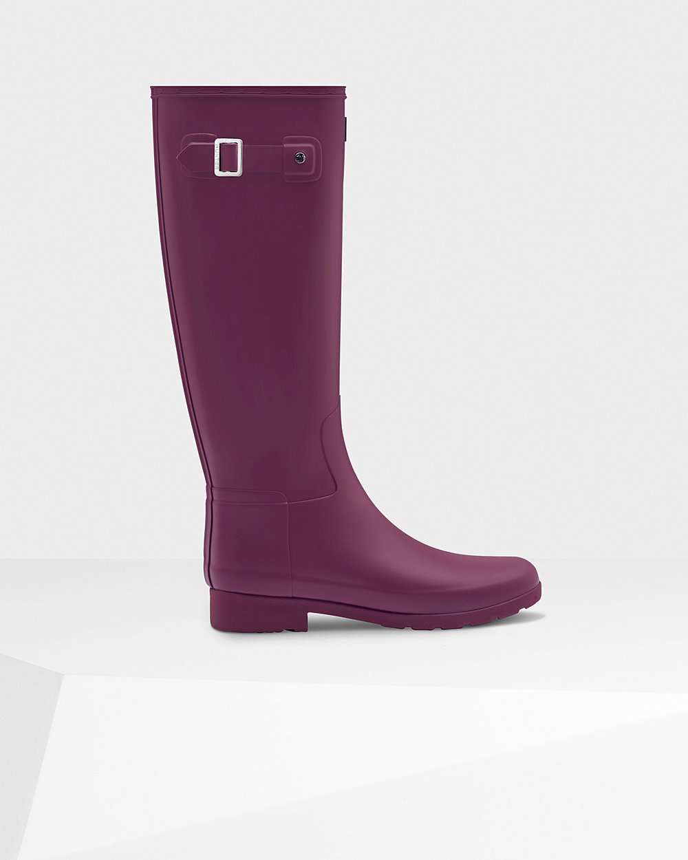 Botas de Lluvia Altas Hunter Mujer - Refined Slim Fit - Morados - WZMNPBA-91